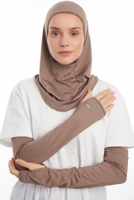 Bayda - Dark Taupe Pro Sport Hijab Set
