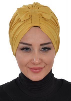 Agnes - Mustard Cotton Turban - Ayse Turban