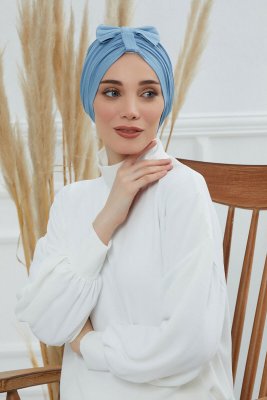 Agnes - Sky Blue Cotton Turban