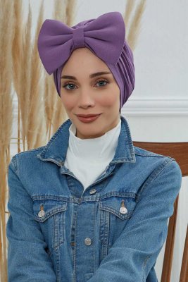 Julia - Violet Cotton Turban