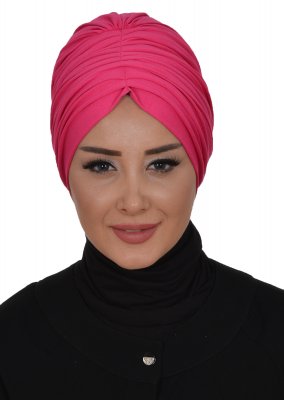 Wilma - Fuchsia Cotton Turban - Ayse Turban