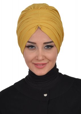 Wilma - Mustard Cotton Turban - Ayse Turban