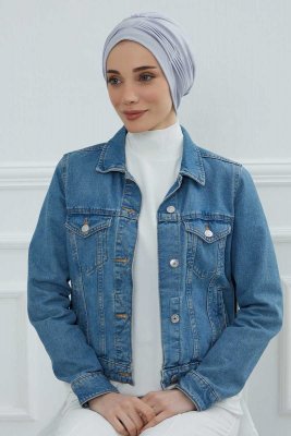 Linda - Light Grey Cotton Turban