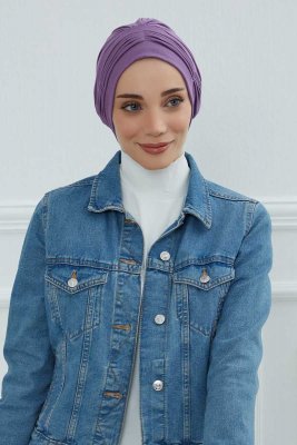 Linda - Violet Cotton Turban