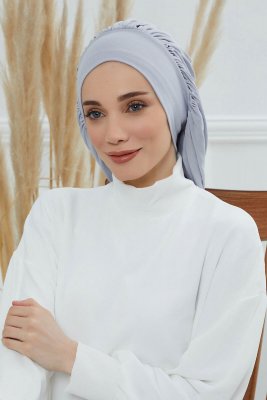 Isabella - Light Grey Cotton Turban