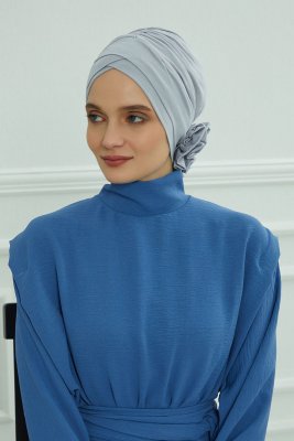 Elisabeth - Light Grey Cotton Turban