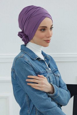 Elisabeth - Violet Cotton Turban