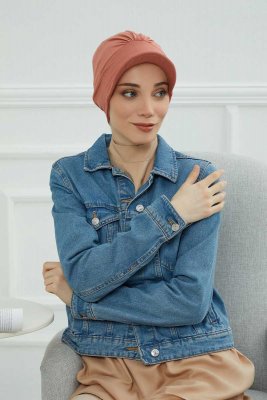 Sandra - Salmon Cotton Turban