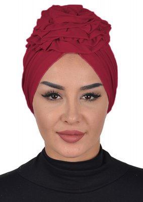 Kerstin - Bordeaux Cotton Turban - Ayse Turban