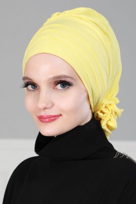 Monica - Yellow Cotton Turban - Ayse Turban