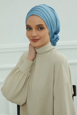 Monica - Sky Blue Cotton Turban