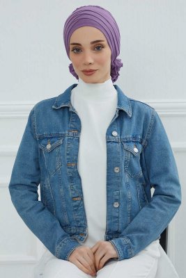 Monica - Violet Cotton Turban