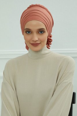 Monica - Salmon Cotton Turban