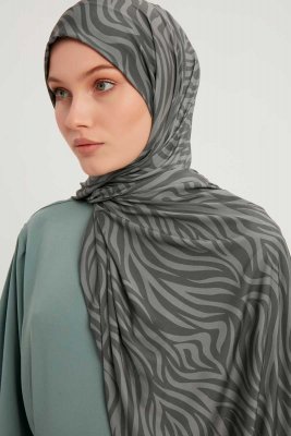 Hafiz - Grey Patterned Hijab
