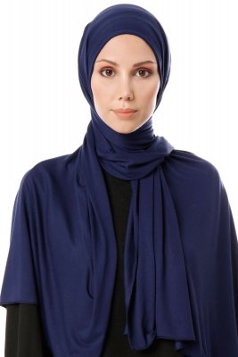 Hande - Navy Blue Cotton Hijab - Gülsoy