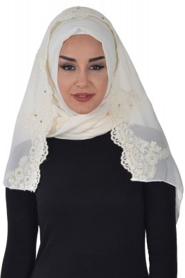 Helena - Creme Practical Hijab - Ayse Turban