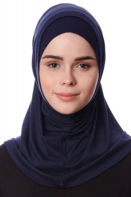 Nehir - Navy Blue 2-Piece Al Amira Hijab