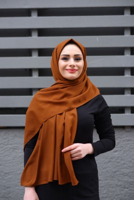 Zahra - Terracotta Crepe Hijab - Mirach
