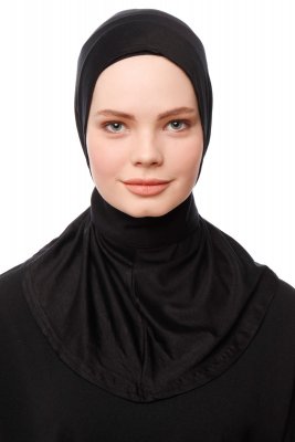 Zeliha - Black Practical Viskos Hijab
