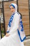Orchid Patterned Twill Hijab - Sal Evi