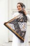 Gold Patterned Twill Hijab - Sal Evi