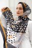Gold Patterned Twill Hijab - Sal Evi