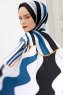 Ocean Patterned Twill Hijab - Sal Evi