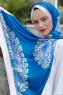 Blue Dream Patterned Twill Hijab - Sal Evi
