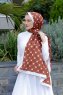 Cinnamon Patterned Twill Hijab - Sal Evi