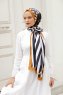 Yellow Pearl Patterned Twill Hijab - Sal Evi