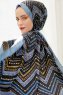 Ethnic Patterned Twill Hijab - Sal Evi