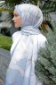 Blue Forest Patterned Twill Hijab - Sal Evi