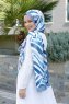 Clouds Patterned Twill Hijab - Sal Evi