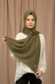 Yildiz - Olive Crepe Chiffon Hijab