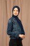Yildiz - Navy Blue Crepe Chiffon Hijab