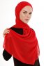 Derya - Red Practical Chiffon Hijab