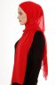 Derya - Red Practical Chiffon Hijab