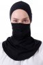 Damla - Black Ninja Hijab Mask Underscarf
