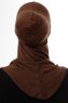 Damla - Brown Ninja Hijab Mask Underscarf