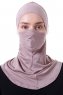 Damla - Stone Grey Ninja Hijab Mask Underscarf