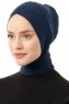 Elnara - Navy Blue Cross Hijab Underscarf