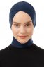 Elnara - Navy Blue Cross Hijab Underscarf
