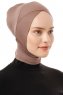 Elnara - Dark Taupe Cross Hijab Underscarf