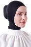 Elnara - Black Plain Hijab Underscarf
