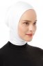 Elnara - White Plain Hijab Underscarf