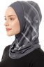 Ekose Plain - Dark Grey One-Piece Al Amira Hijab