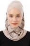 Ekose Cross - Light Taupe One-Piece Al Amira Hijab