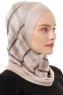 Ekose Cross - Light Taupe One-Piece Al Amira Hijab