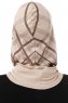 Ekose Cross - Light Taupe One-Piece Al Amira Hijab