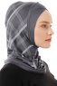 Ekose Cross - Dark Grey One-Piece Al Amira Hijab
